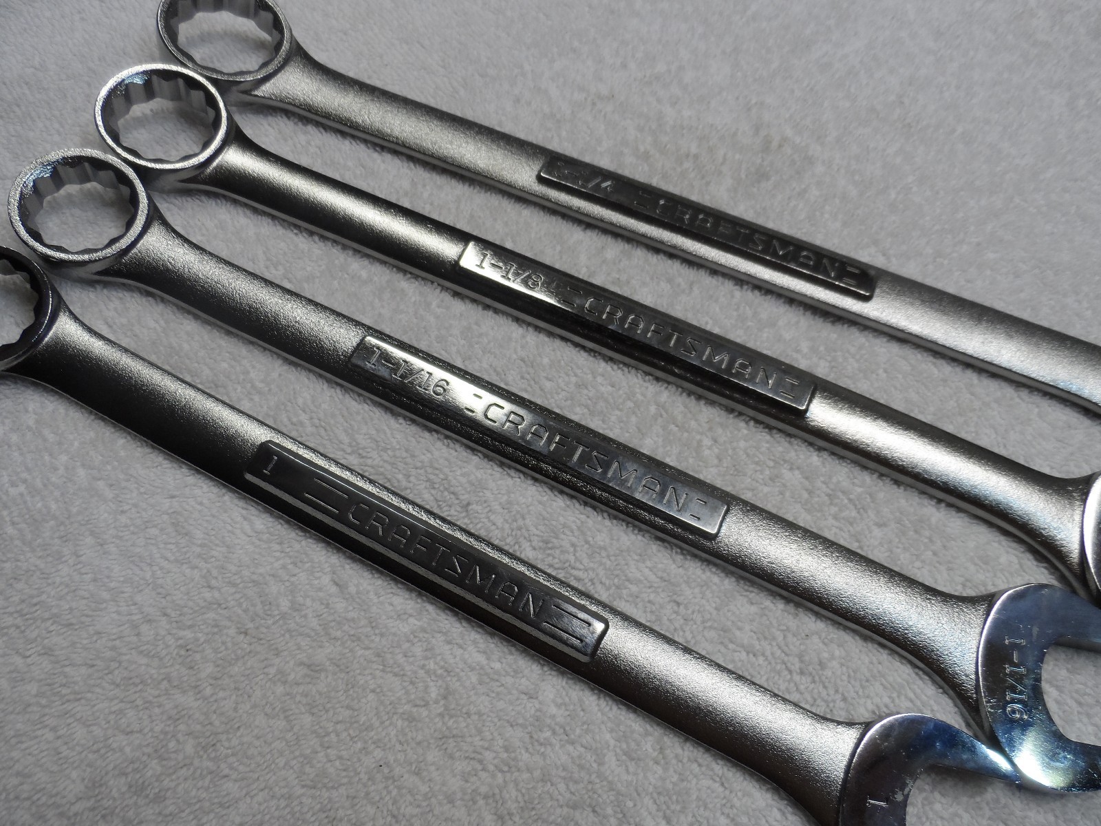 Craftsman SAE Combination Wrench Set, USA NOS, 12 pt (1″ – 1 1/4″) – 4 pcs