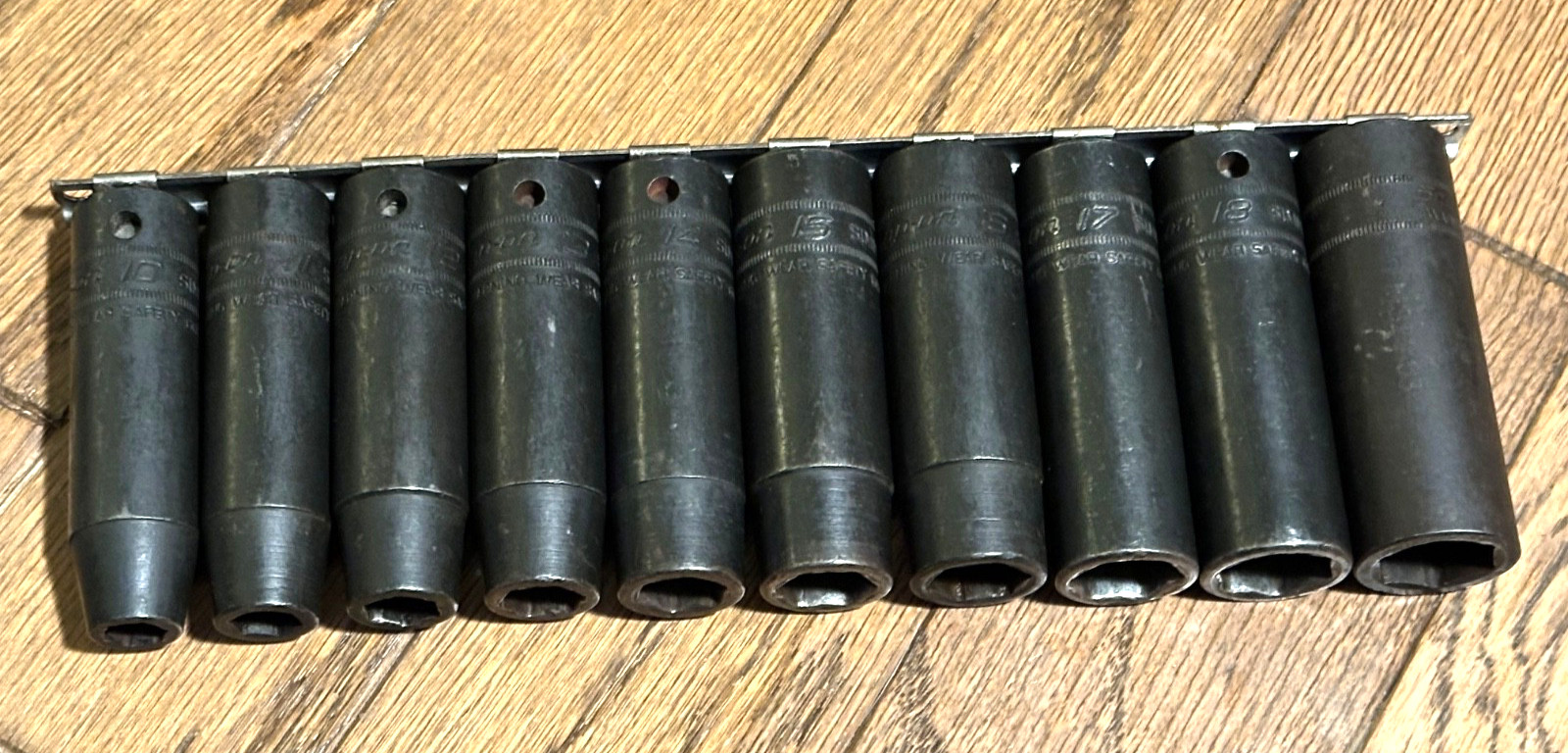 🇺🇸 Snap On Tools USA 10mm-19mm 1/2” DR Metric IMPACT Deep Socket Set Lot 6PT