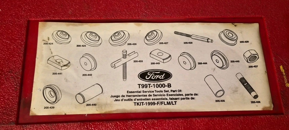 FORD Rotunda Essential Service Tools Dana Series 50,60,135 Axle Set T99T-1000-B