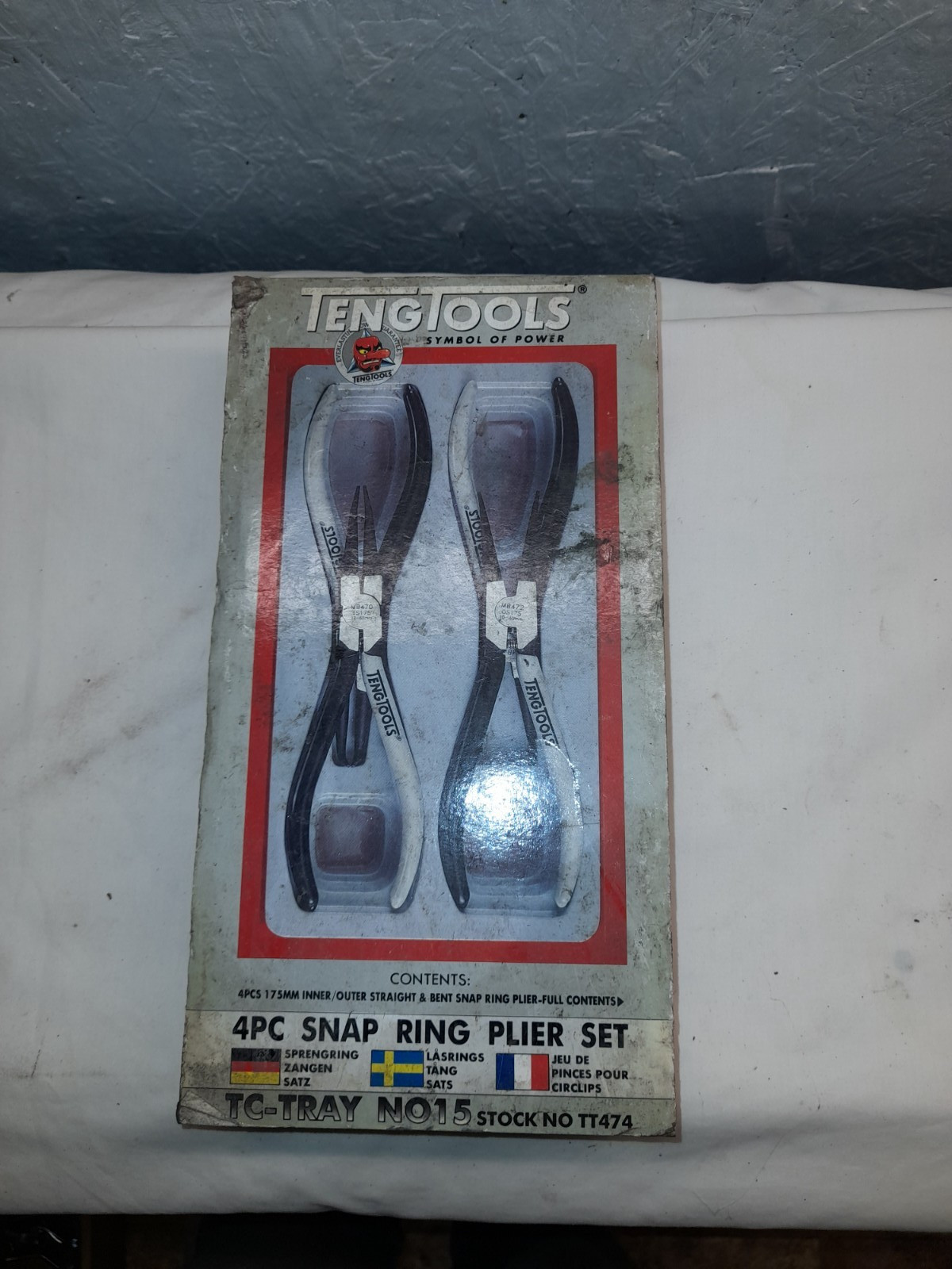 Teng Tools 4 pce internal and external Circlip Plier Set
