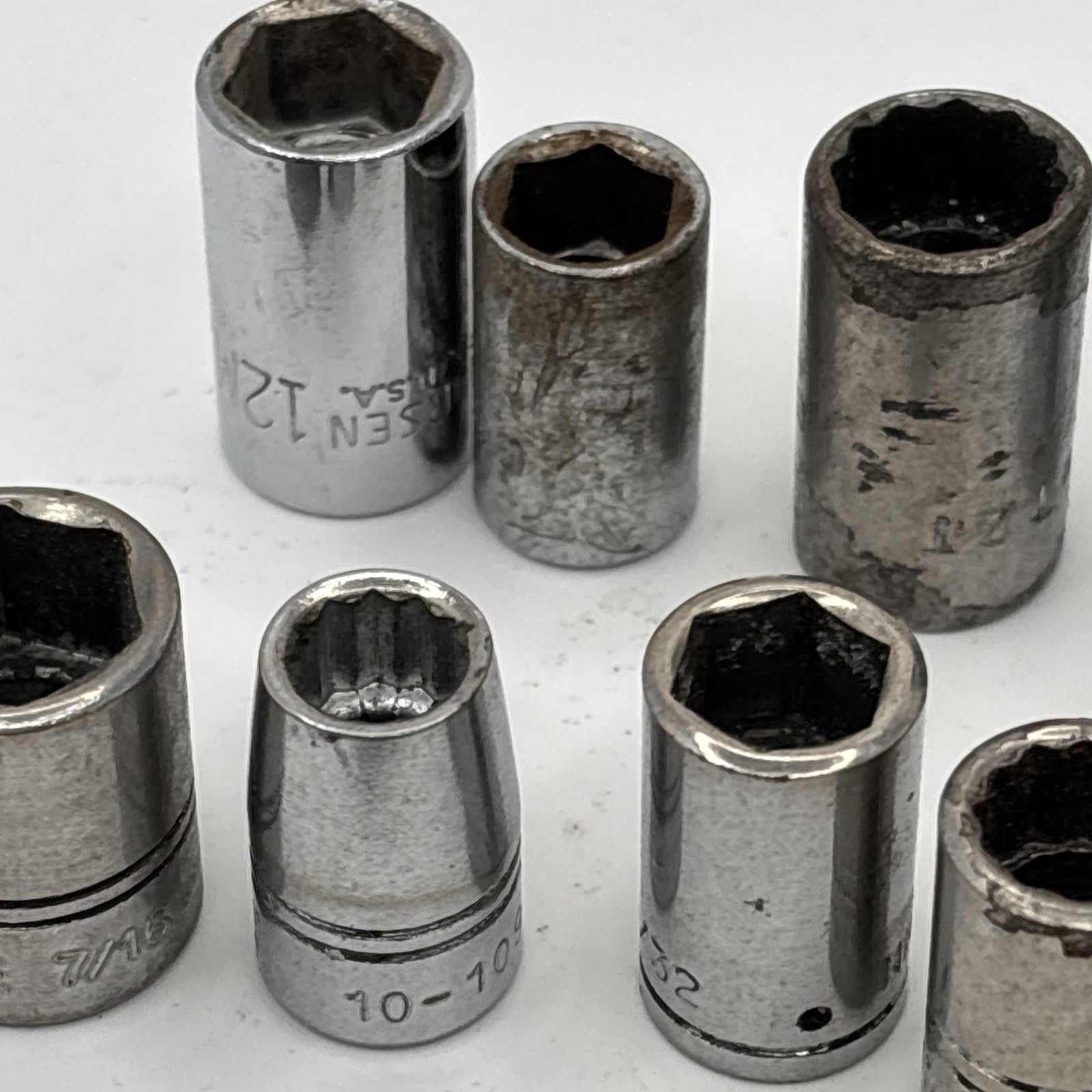 Lot of 100 + USA Assorted Sockets SAE & Metric Mixed Brands Various Drives READ
