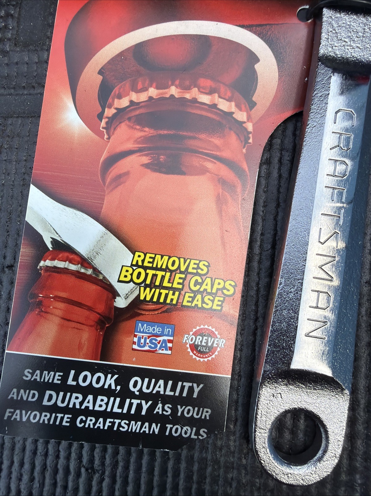 USA MADE VERSION SEARS Craftsman Bottle Cap Wrench Bottle Opener 44500 NOS