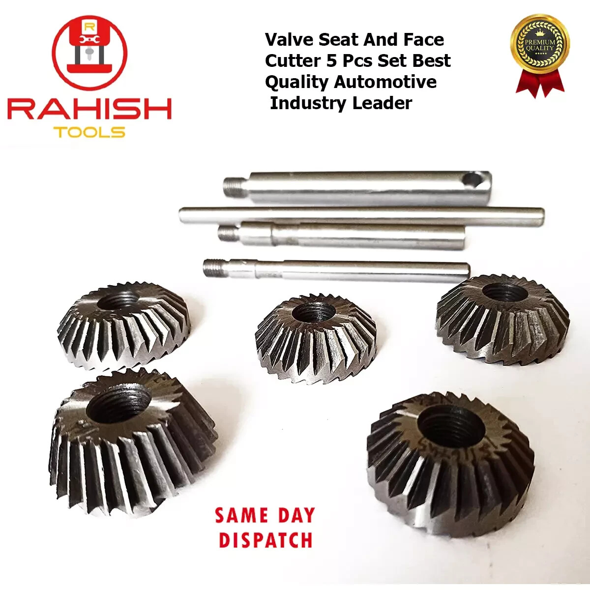 Valve Seat And Face Cutter 5 Pcs Set Automotive Industry Leader RAHISHTOOLS