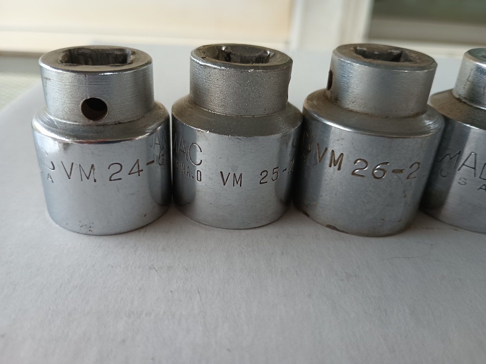 8 Mac Tools 1/2″ Drive Large Metric Shallow Sockets 25mm – 32mm + 24MM Bonus