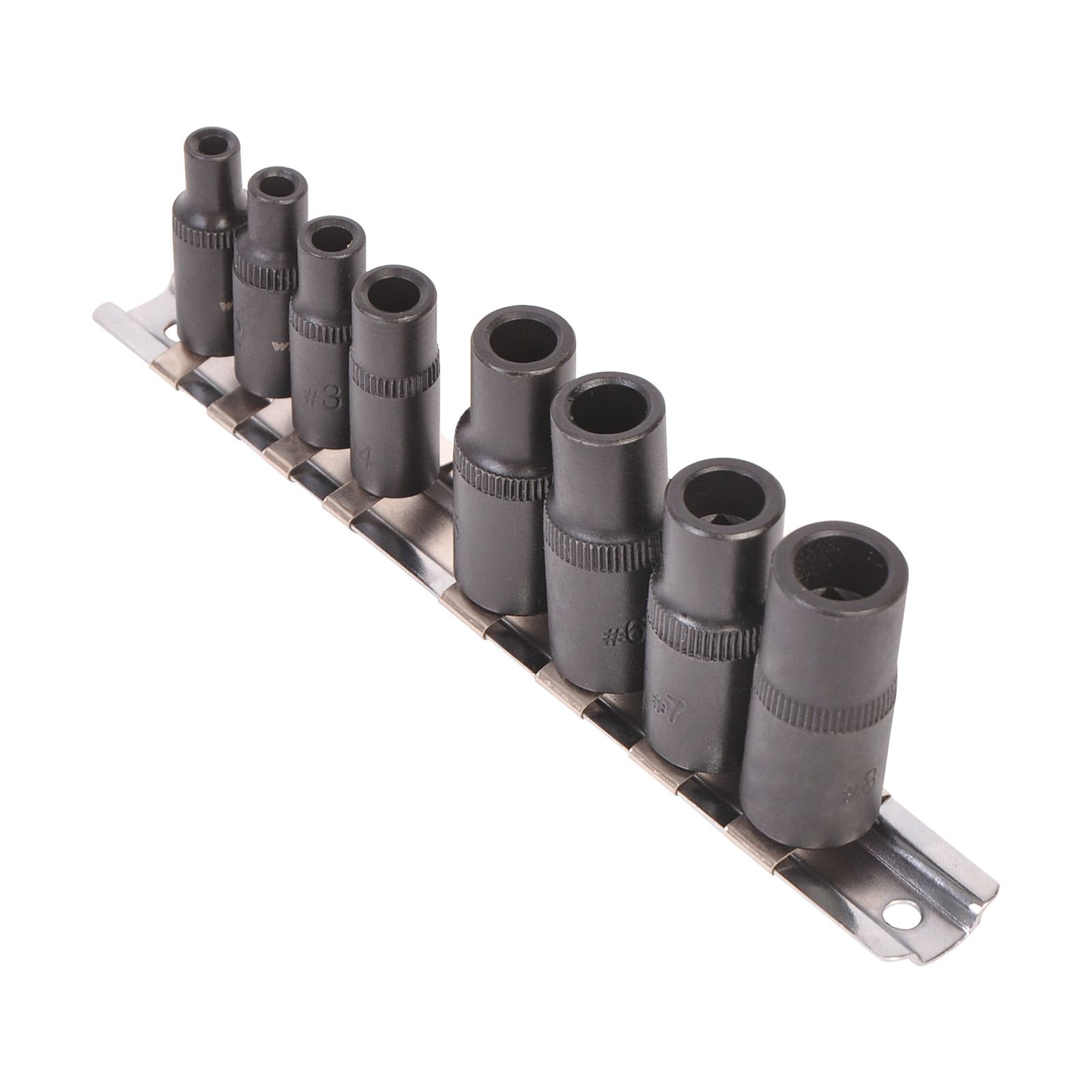 Tap Magnetic Socket Set 8pc in 3/8″D and 1/4″D Magnetic Hold on Socket Rail