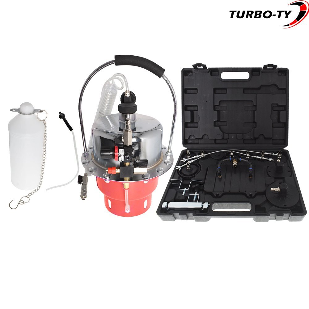 Portable Pneumatic Air Pressure Kit Brake & Clutch Bleeder Valve System Tool