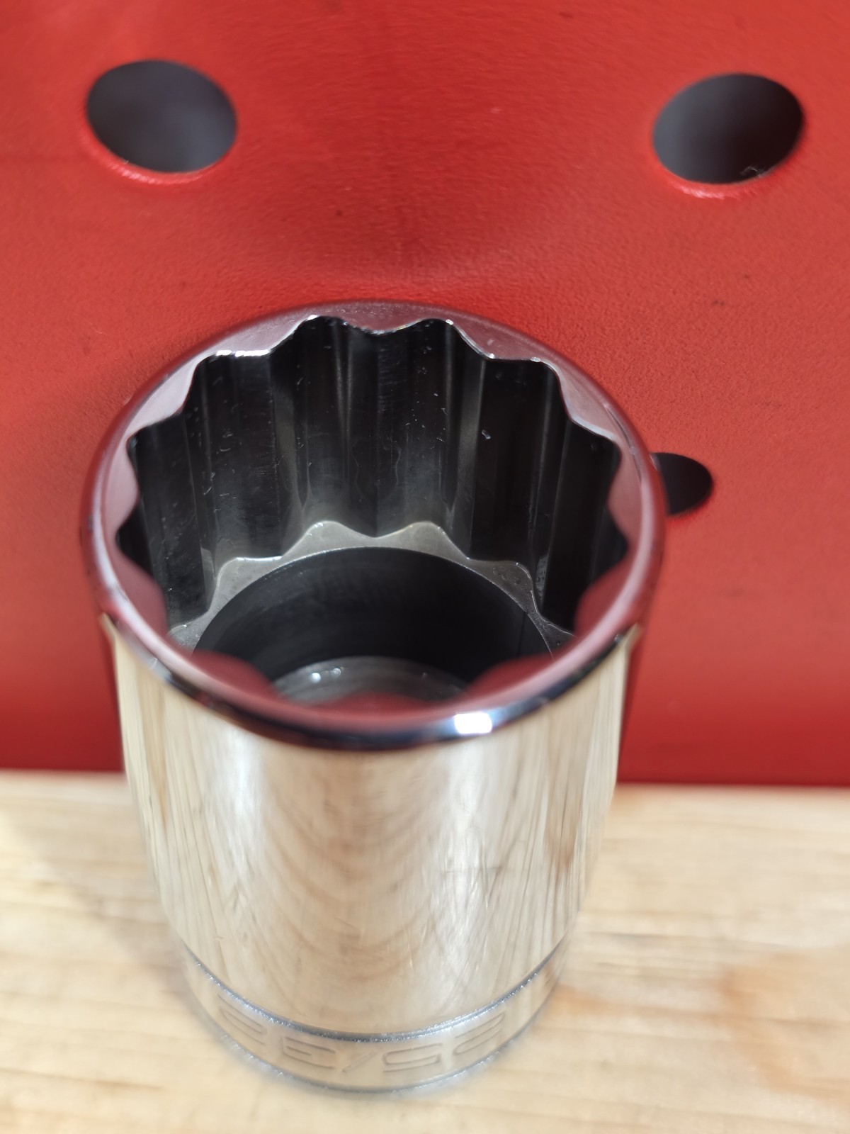 Snap-on Tools FDS251 25/32″ NICE 3/8″ Drive 12-Point SAE Semi-Deep Chrome Socket