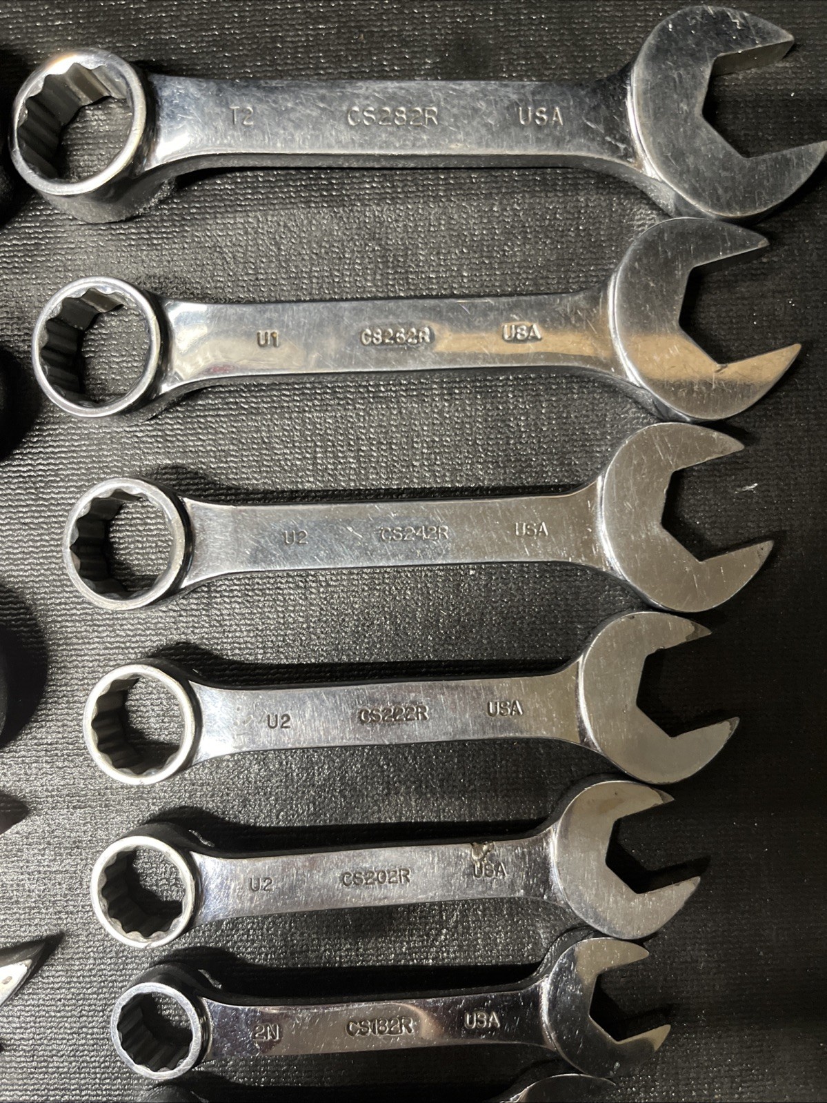 Mac Snap On 15 Piece 7/16-1-3/16” SAE 12PT Stubby Wrench Set Extra 1/2” 3/4”