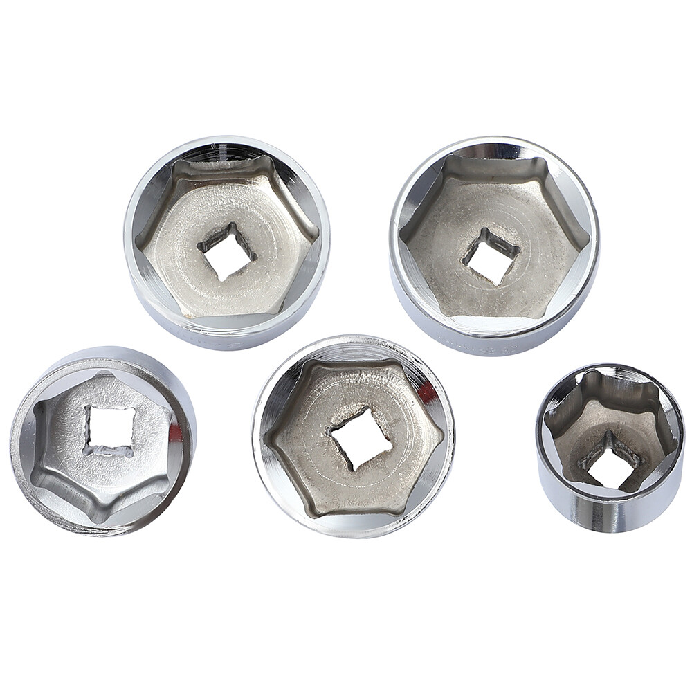 5pc 3/8″ Drive Oil Filter Remover Socket Set Universal Wrench Tool Kit