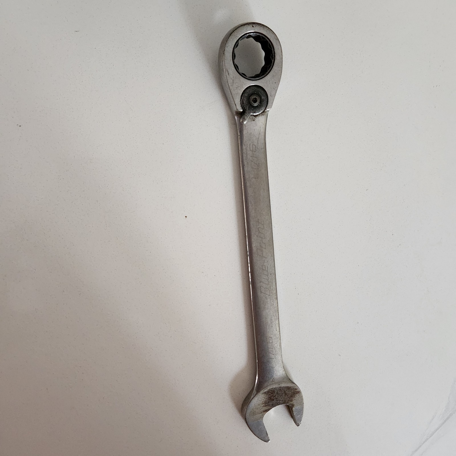 Blue Point BOER22 SAE 11/16 12 Point Reversible Ratcheting Combination Wrench