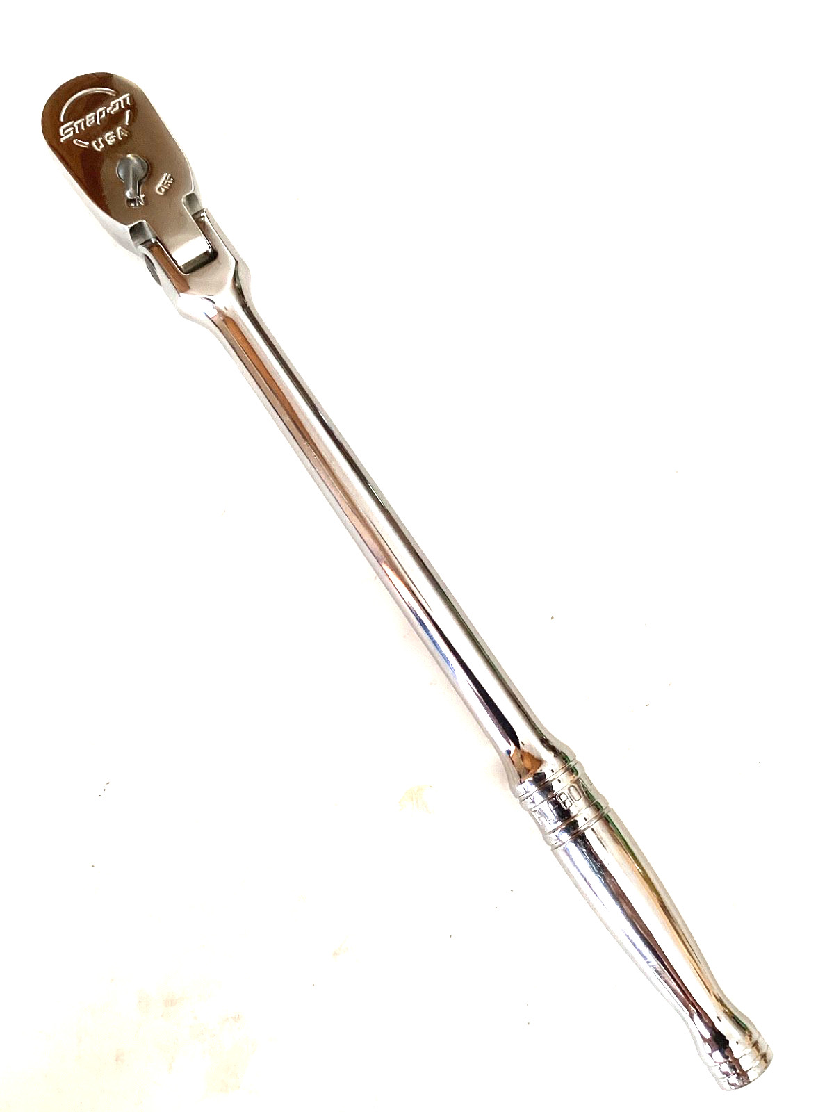 Snap On Tools FLF80A 3/8″ Drive 11.5” Long Handle Flex Head Chrome Ratchet NICE