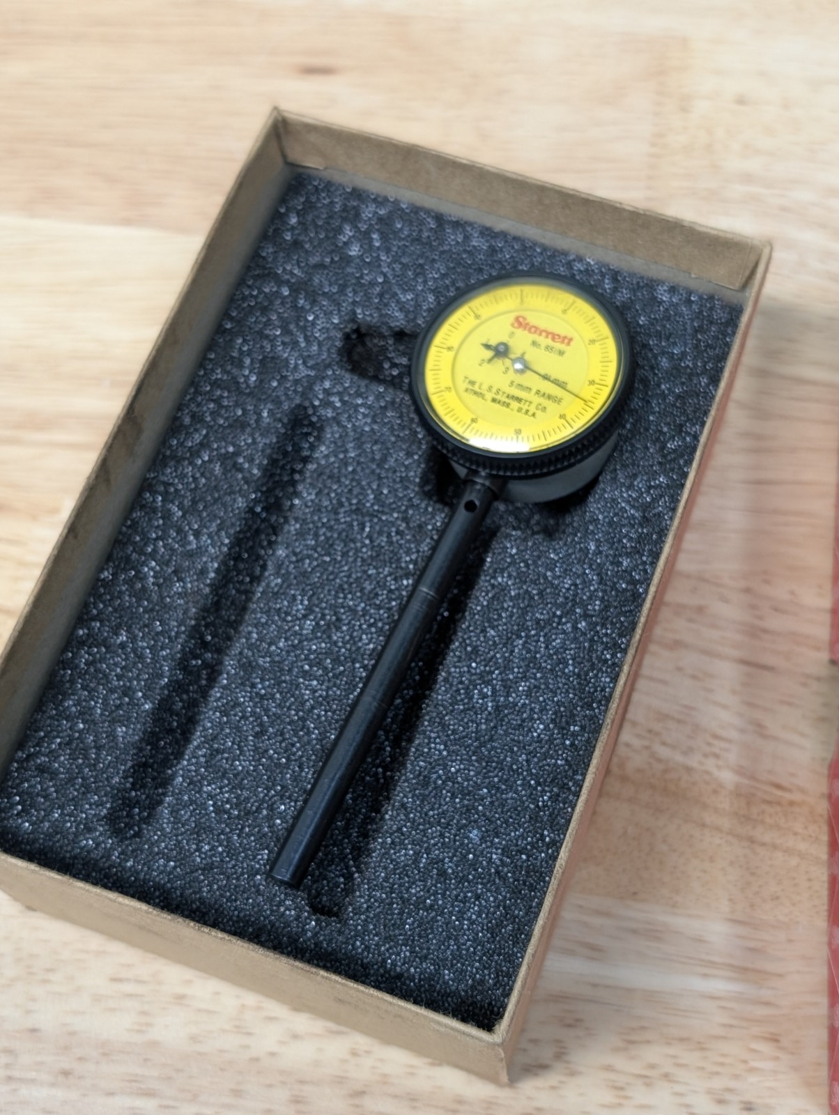 Starrett 651MB1 Back Plunger Indicator 5mm Range 0.01mm Tool , Miller 9524