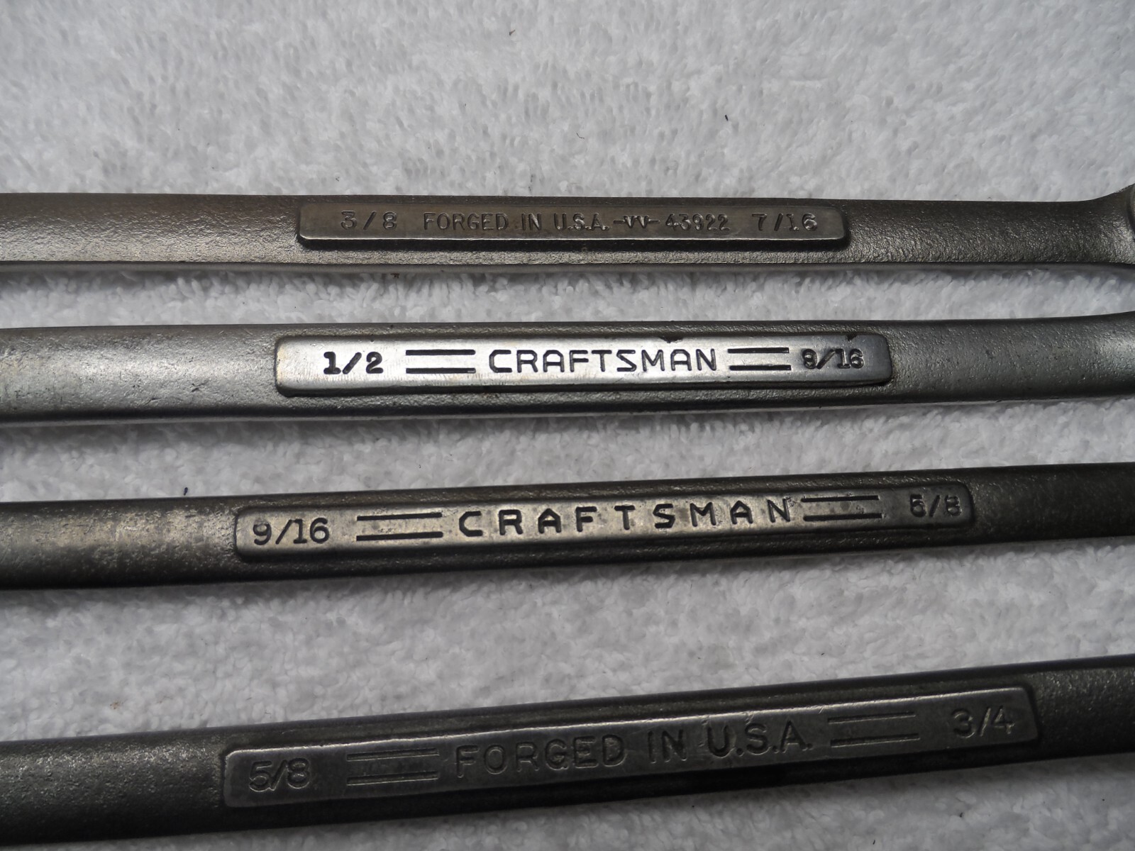 Craftsman SAE Box End Wrench Set, 12pt, USA (3/8″ – 1″), many =V=, 6 pcs