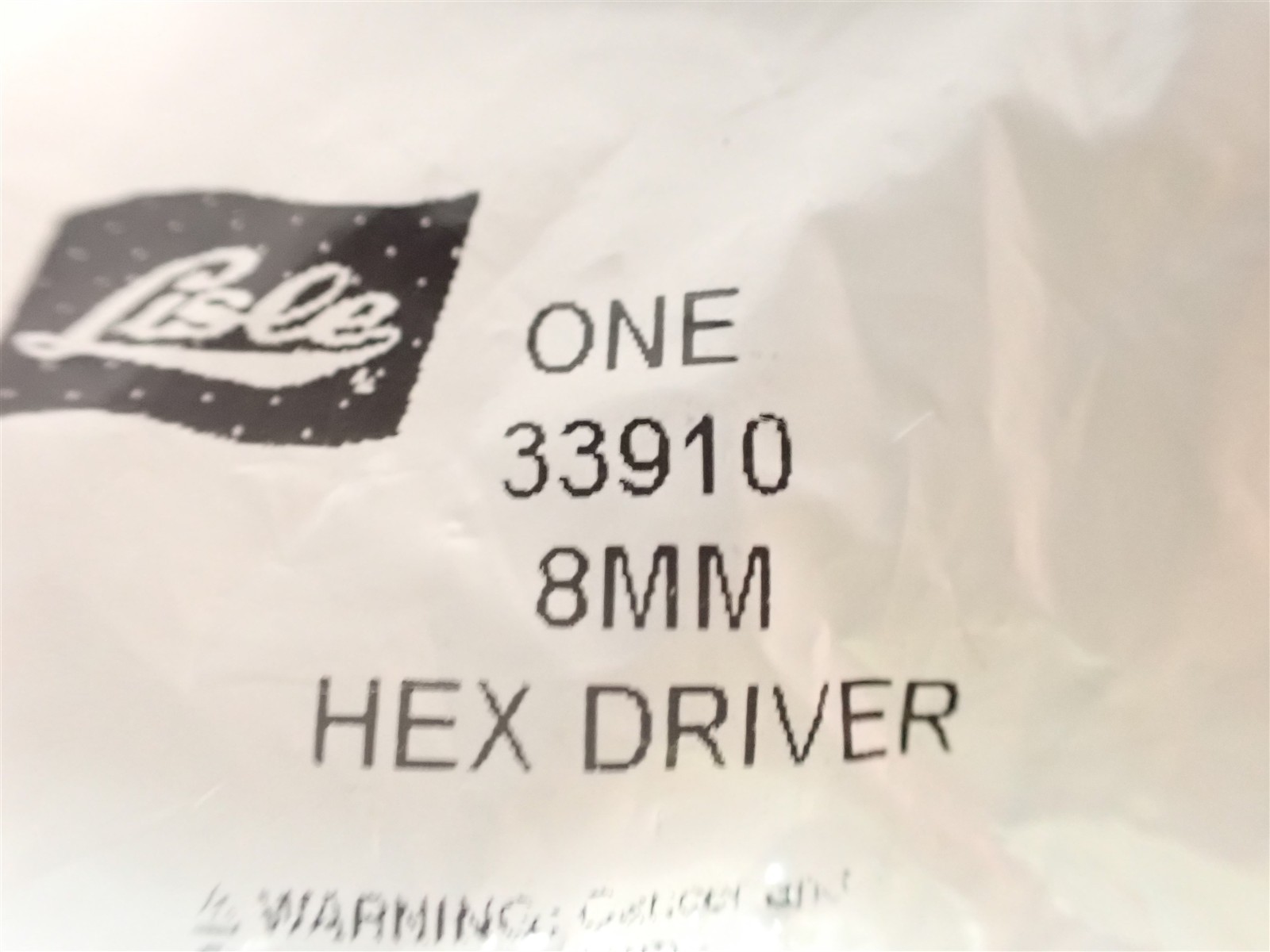 NEW Lisle 33910 8mm Hex Driver 3/8″ Drive (BN349)