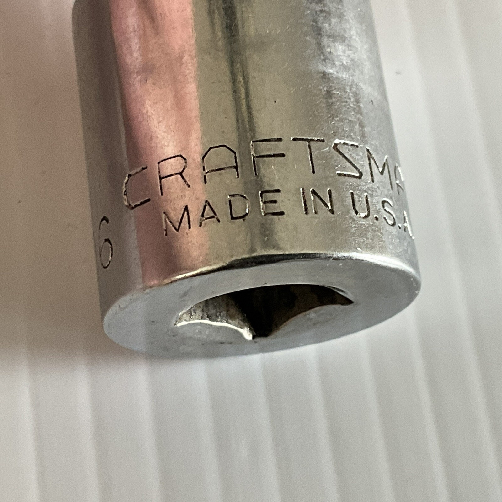 Vintage Craftsman 11/16″ Shallow Socket 3/8″ Drive Model G 44336 USA 12 Point