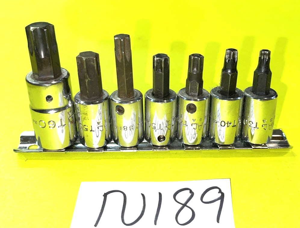 MAC TOOLS 7 PIECE MULTI DRIVE TORX BIT SOCKET DRIVER SET T30-T60 INCLUDING A GM