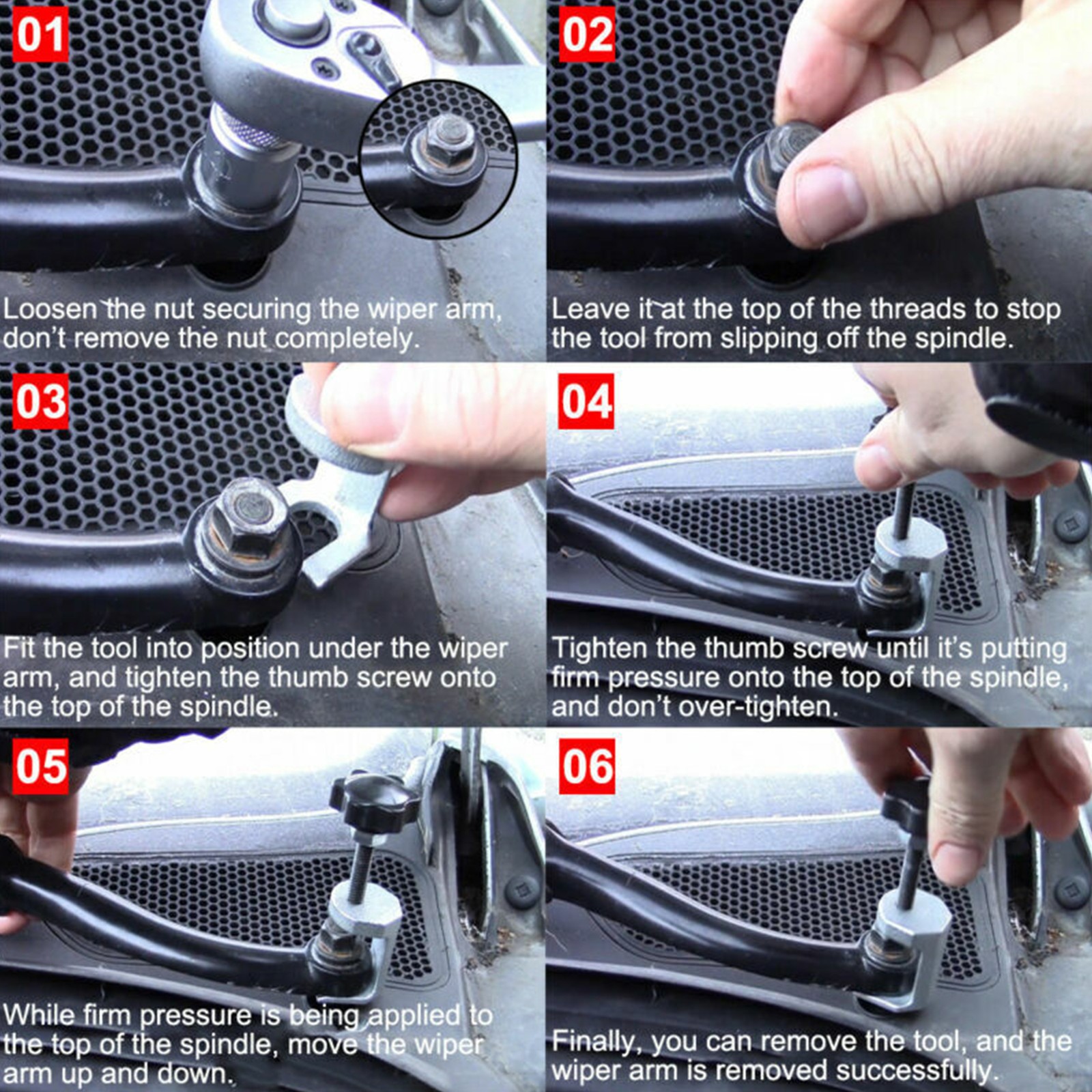 Car Wiper Puller Auto Windshield Wiper Arm Removal Repair Tool Parts Universal