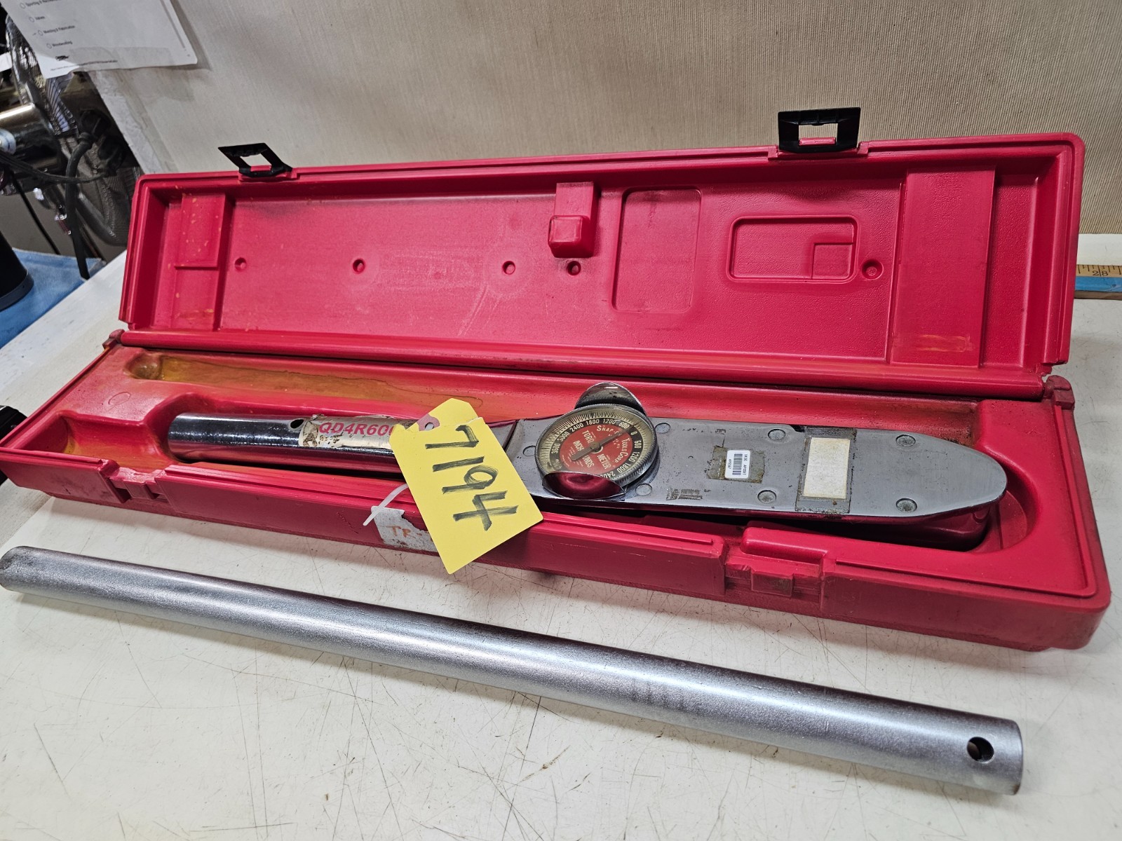 SNAP ON TORQUE METER WRENCH TORQOMETER 0 THRU 4200 TE353 S/N1034
