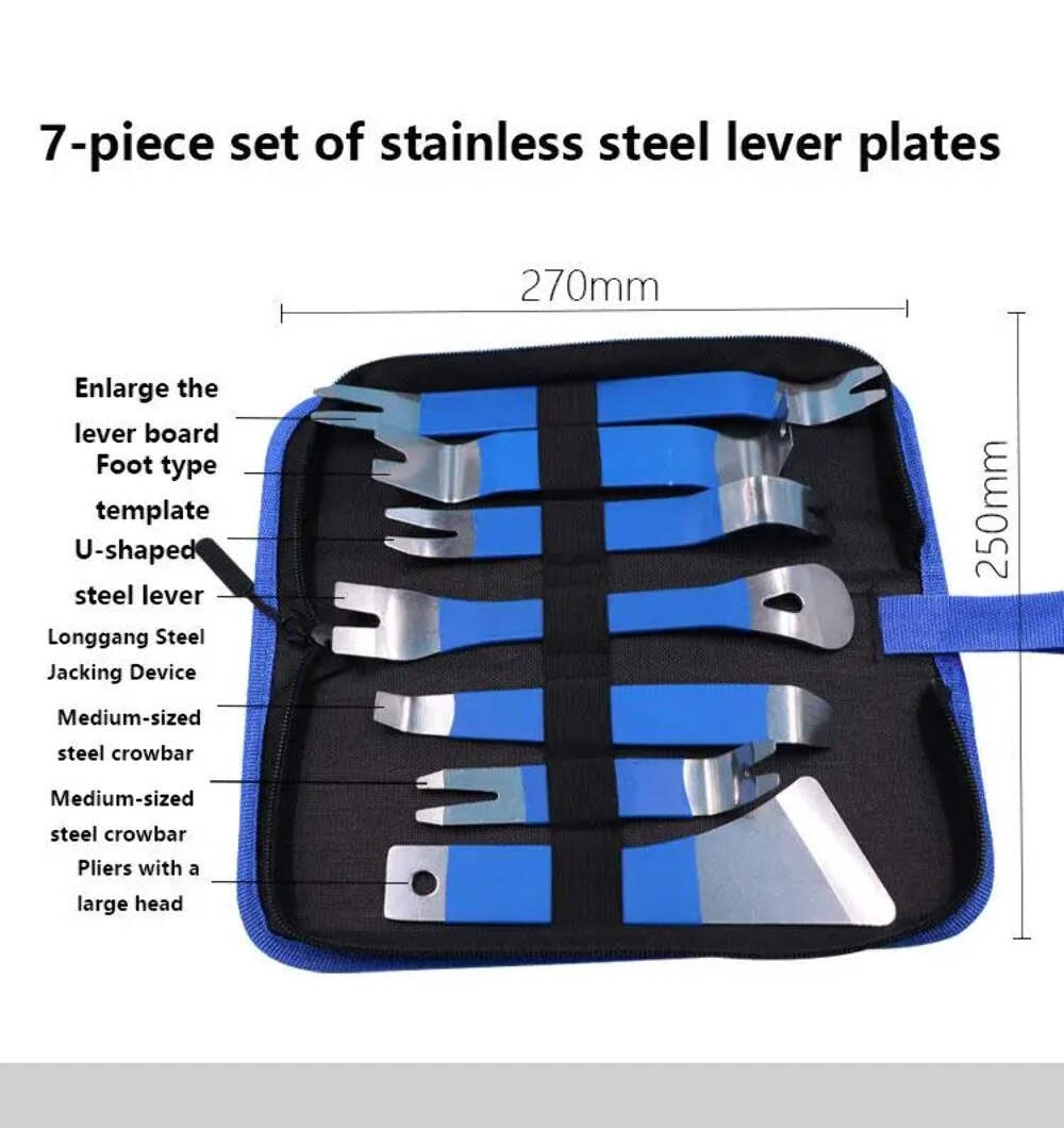 Stainless Steel & Plastic Car Audio Removal Tool 7pcs Door Panel Trim Pry Tool S