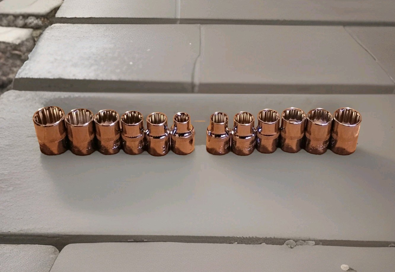 CHANNELLOCK 12 Piece SAE and METRIC 12 Point Standard Socket Set For 3/8″ Drive