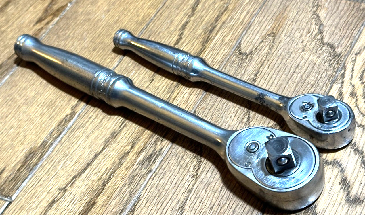 🇺🇸 Snap On Tools 1/2” 3/8” Ratchet Socket Wrench Set Lot 7.5” 10″ Long Handle