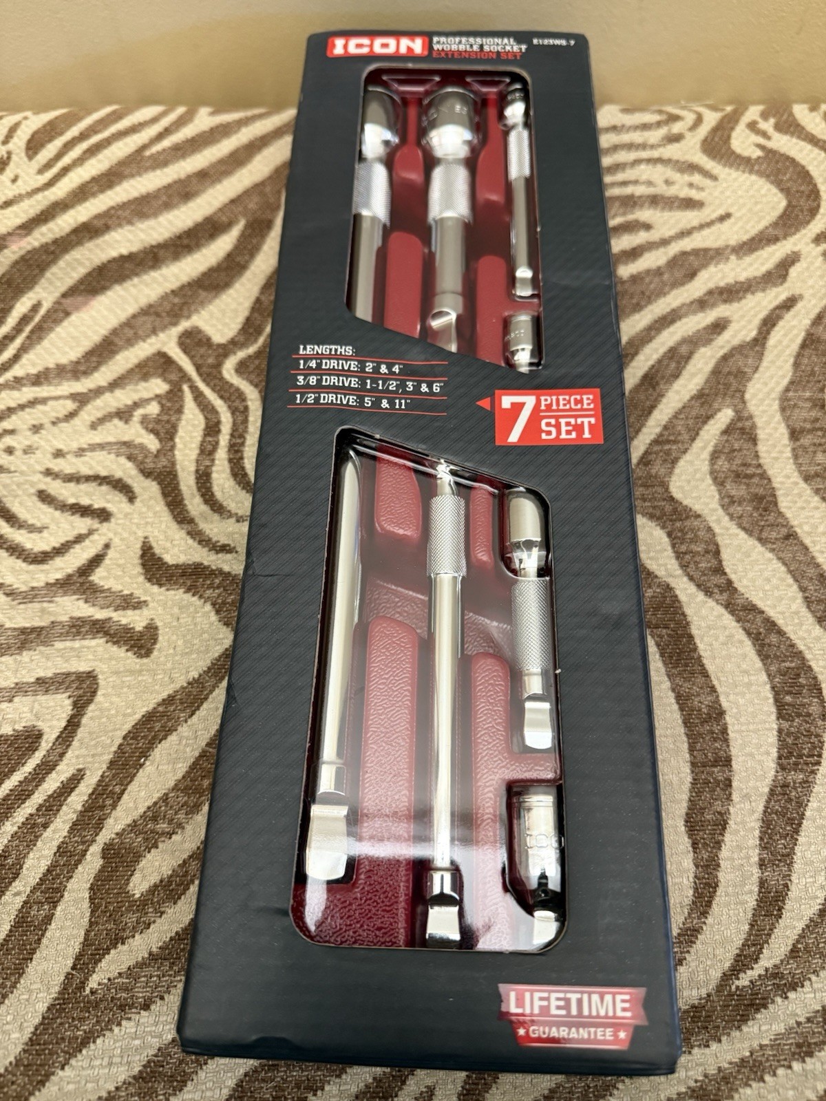 Professional Wobble Socket Extension Set Polished Chrome 3/8″ 1/2″ 1/4″ Drive