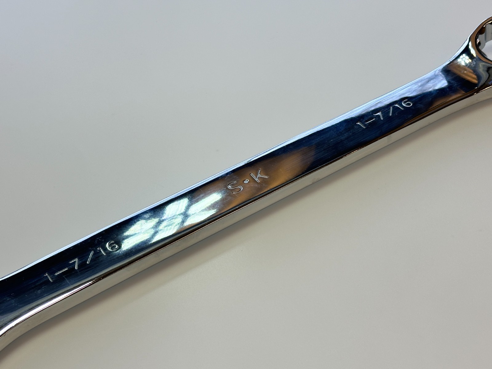 NEW SK Tools USA 88246 SAE 1-7/16″ Full Polish Combination Wrench, 12 Point, NOS