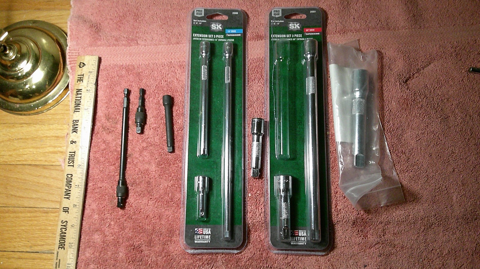 SK 10 Piece Socket Extension Set, 1/4″, 3/8″ and 1/2″ Drive Various Sizes
