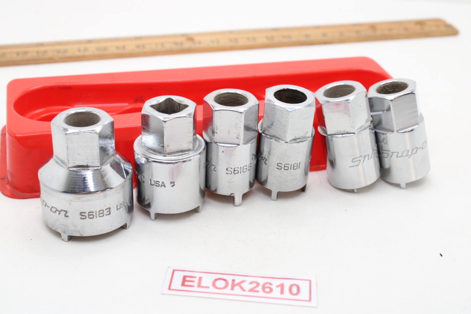 Snap on RARE 2006ANT 6-Piece Chrome Vehicle Antenna Nut Socket Set USA