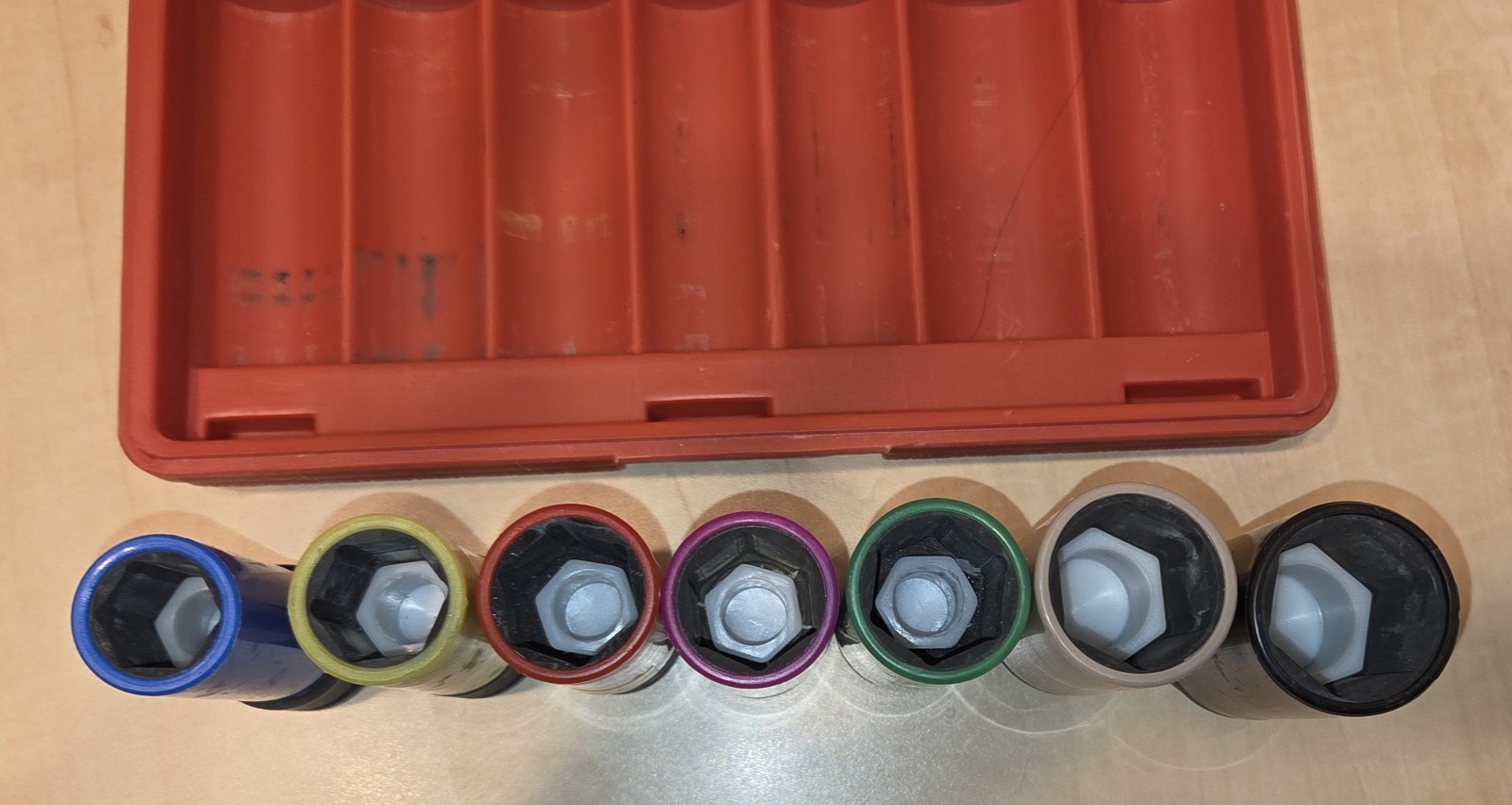 7 Pc Lug Nut Impact Socket Set with Protector Sleeves 1/2” Drive – Custom Wheels