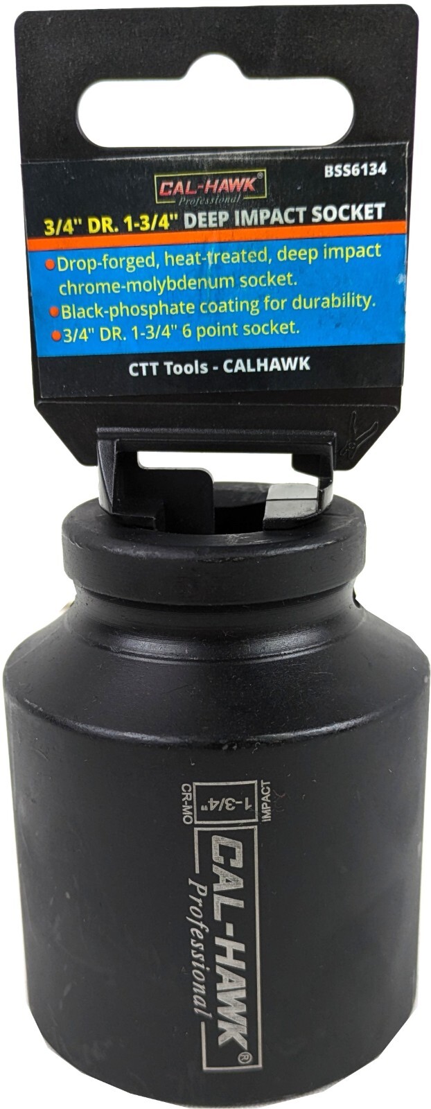 3/4″ DR. X 1-3/4″ DEEP IMPACT SOCKET 6-POINT SKT 78Mm Length CR-MO MATERIAL