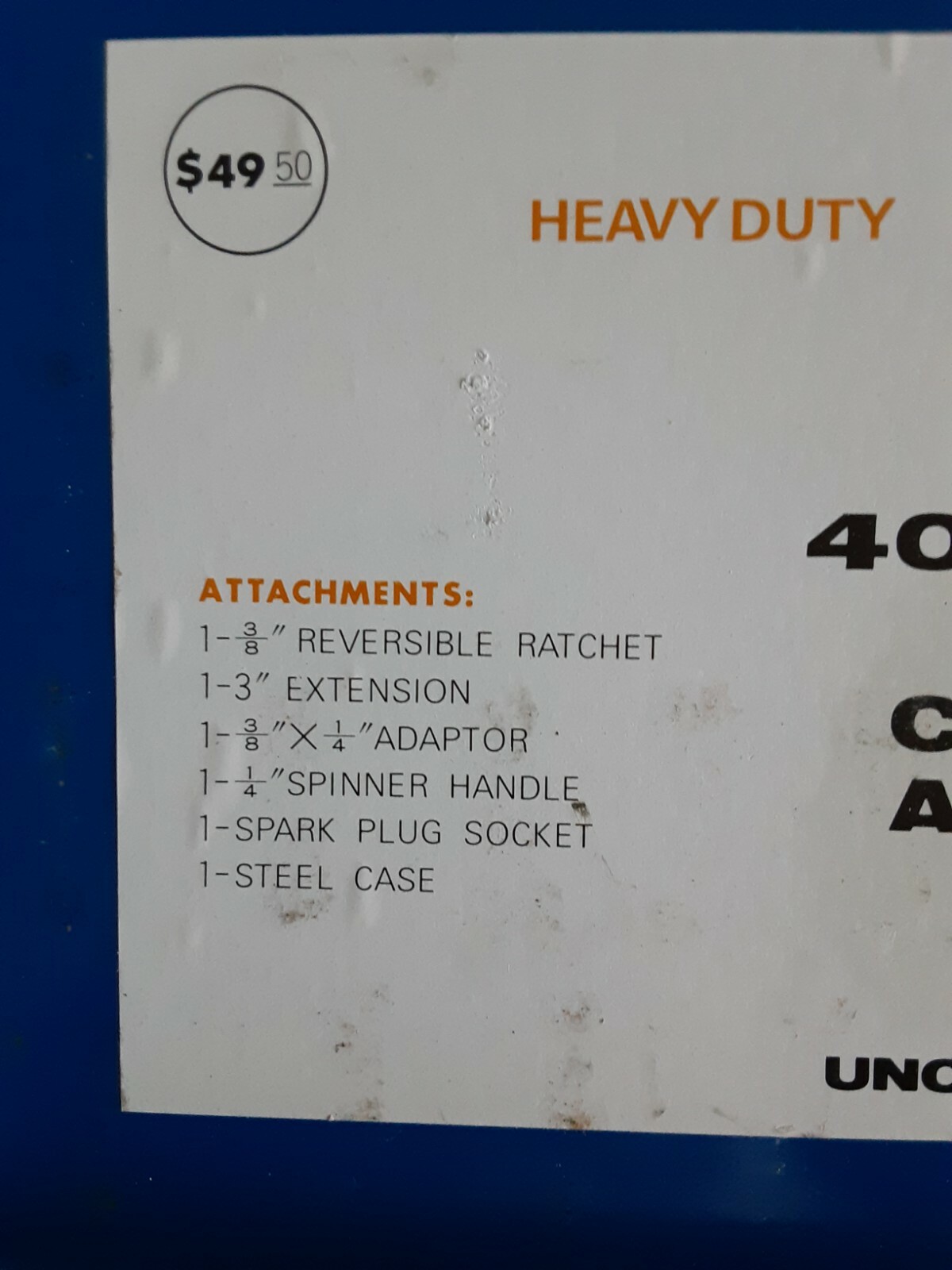 Vintage Continental 40 Piece Heavy Duty Socket Set 403 SWS