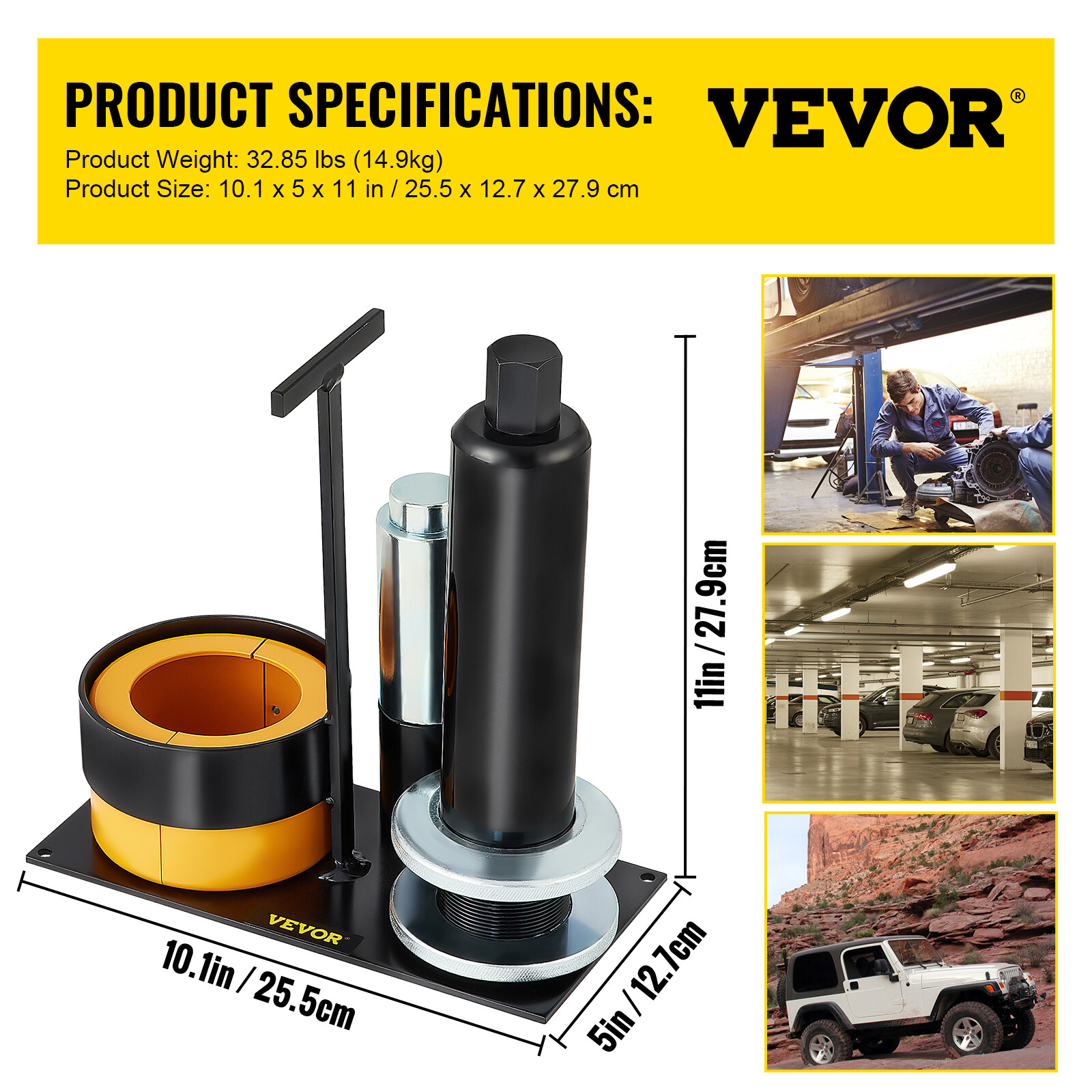 VEVOR Carrier & Pinion Bearing Puller Clamshell Bearing Puller with 2 Clamshells