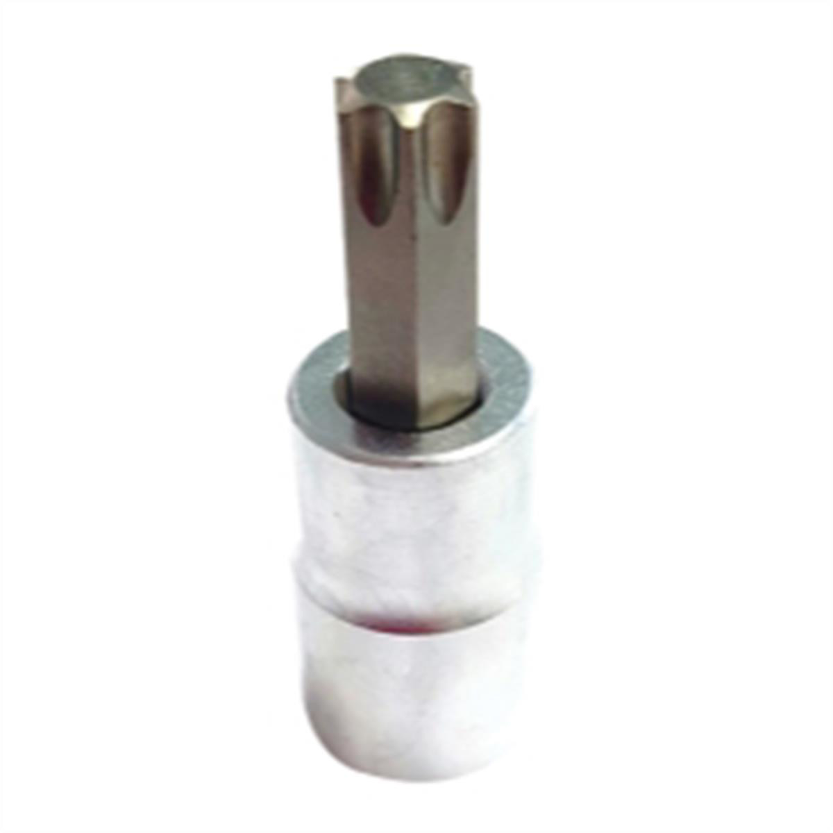 VIM Tools T45 TORX, Gun Metal Gray Bit, Satin Chrome 3/8 Inch Square Drive Bit H