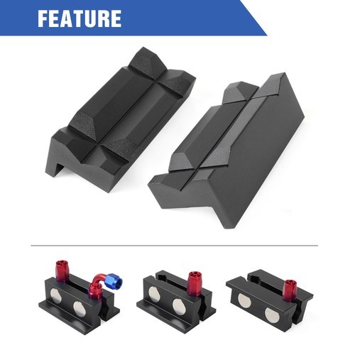 Pair of Aluminum Vise Jaws fits for Holding an Fitting Adapter Length 101mm 4″