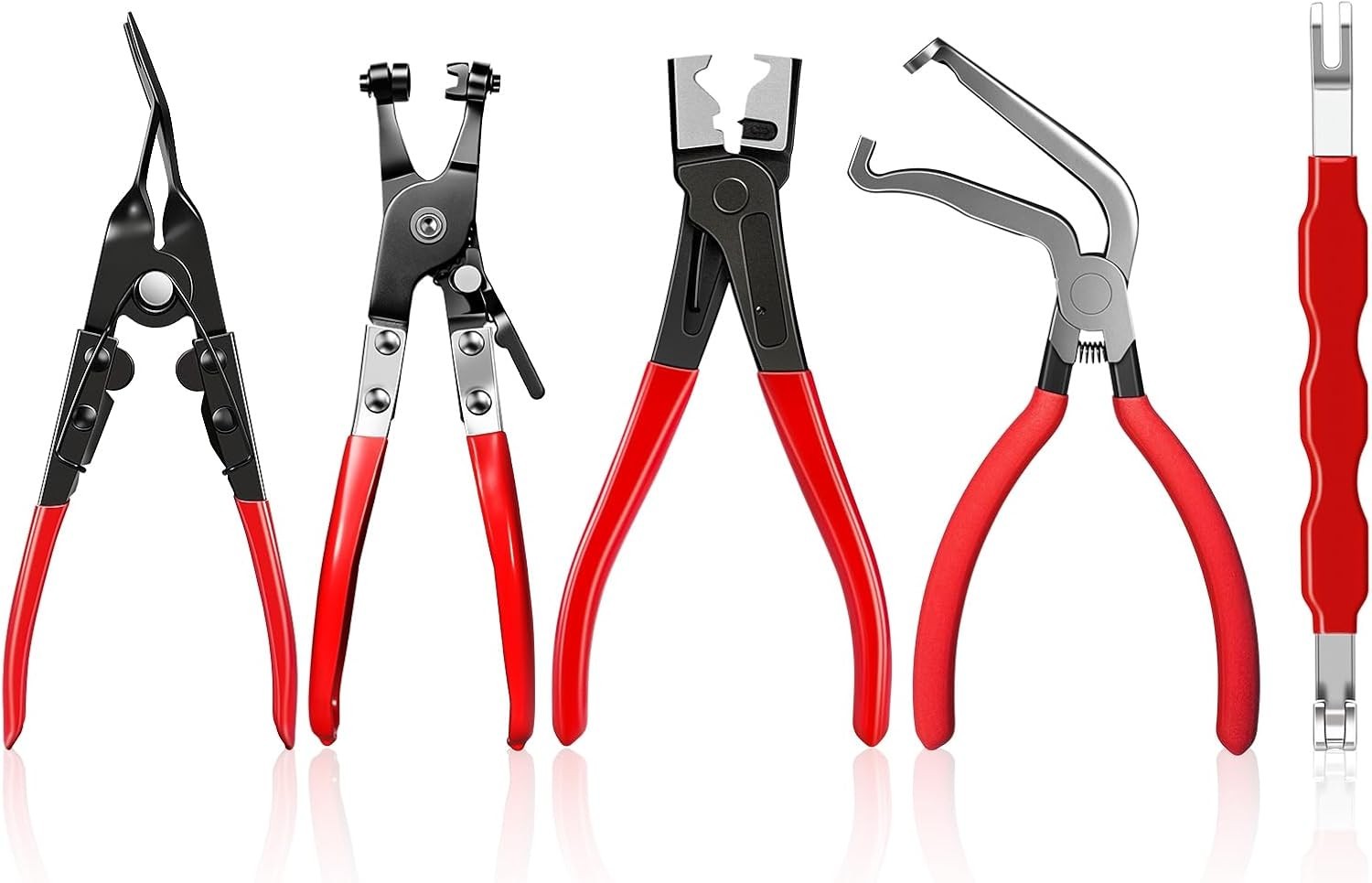 Universal 5-Piece Disconnect and Hose Clamp Tool Set for Efficient Car Repairs