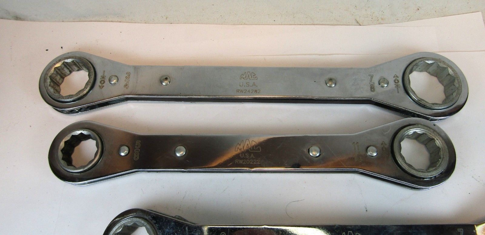 Mixed Set of 6 MAC Tools Ratcheting Box End Wrench – 4 Offset SAE