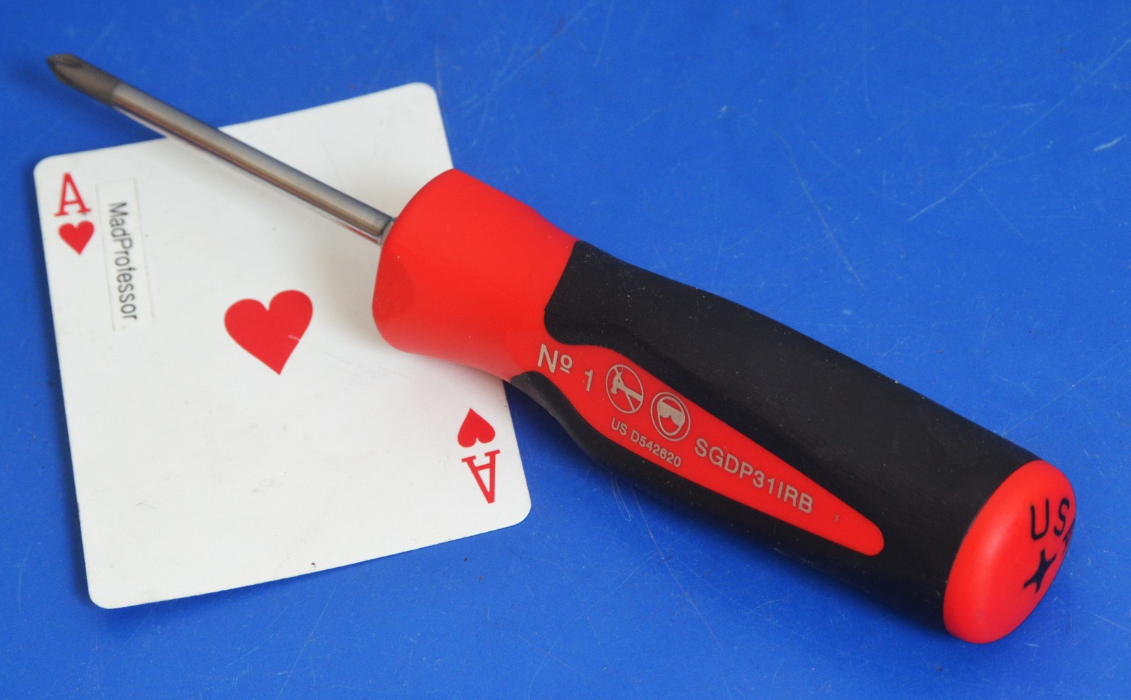 Snap-on 7″ Red Instinct Soft Grip #1 Phillips Head Screwdriver SGDP31IRBR NEW