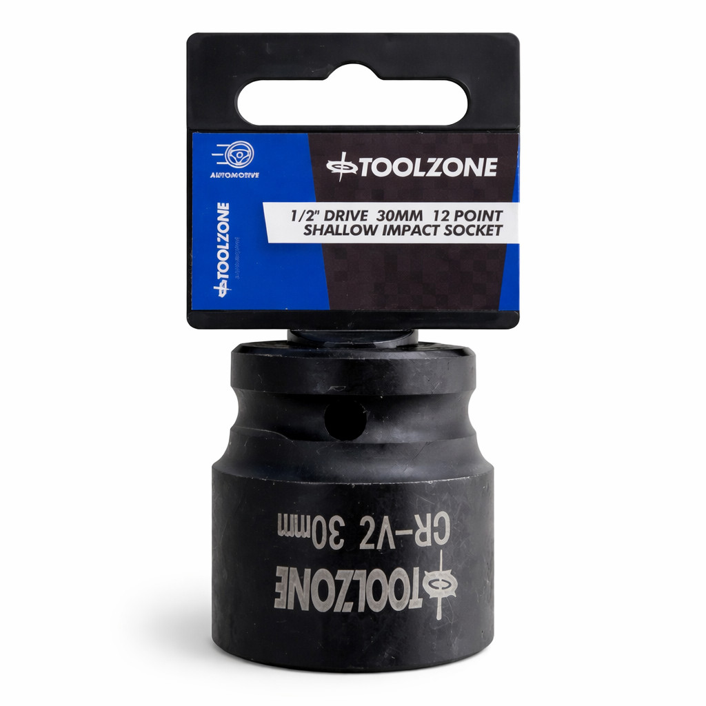 30mm Shallow Impact Socket 1/2″ Drive CR‑V Bi‑Hex 12‑Point Elite 30mm Socket