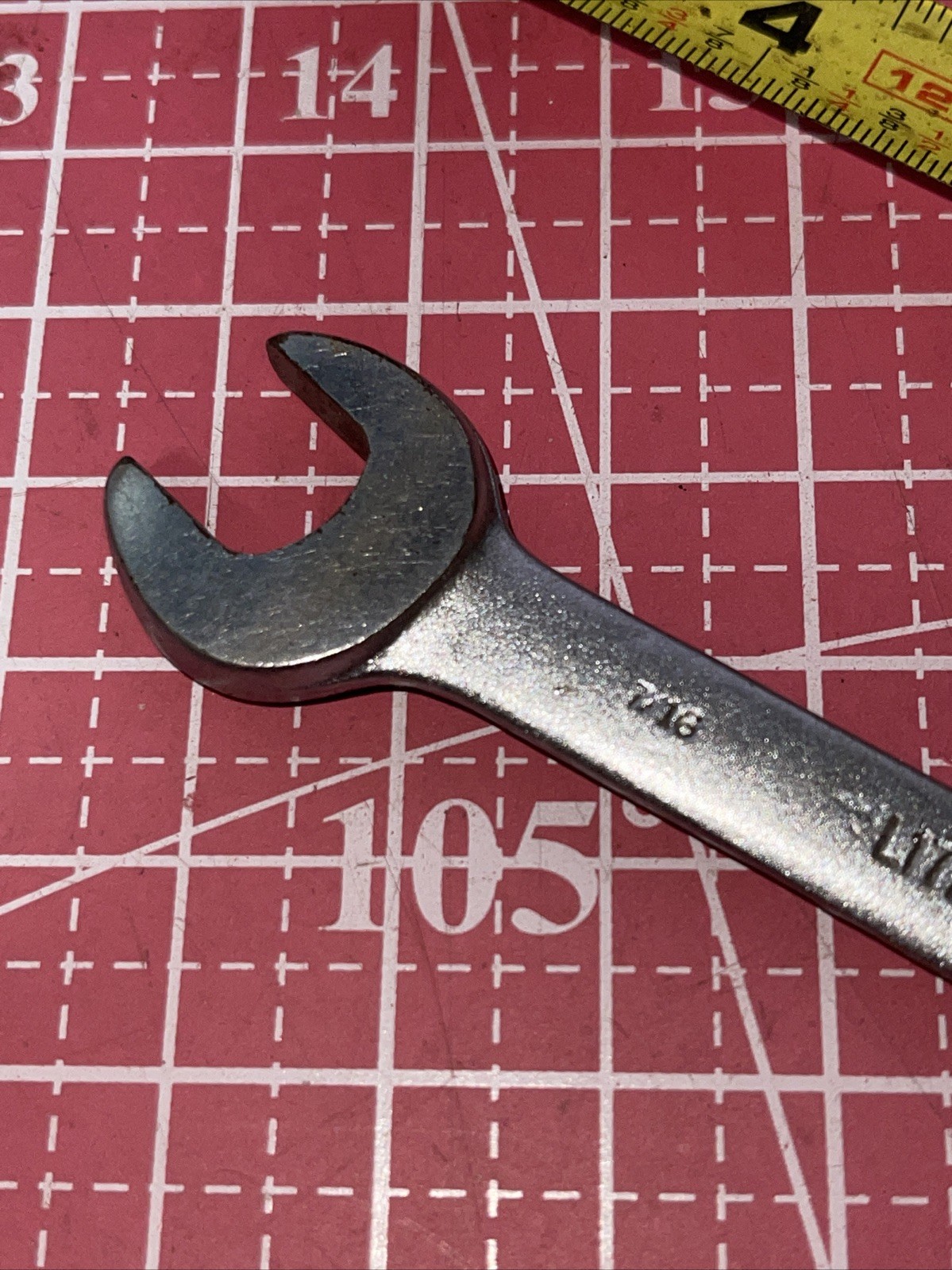 Vintage Billings Life Time L1723 3/8 X 7/16 Stubby Open End Wrench Life-time