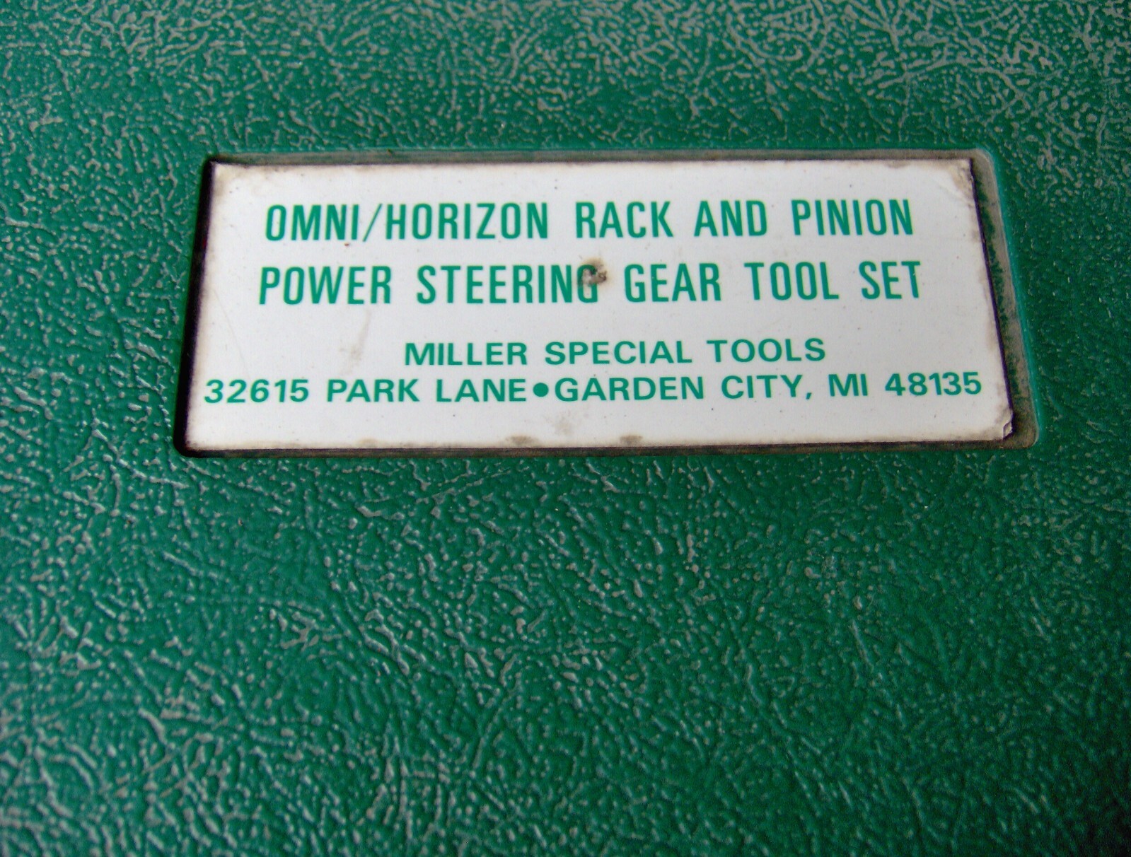 DEALERSHIP OMNI HORIZON RACK&PINION POWER STEERING GEAR TOOL SET MILLER SPECIAL