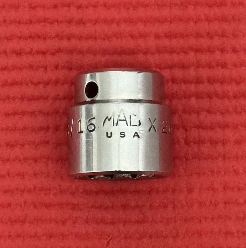 MAC TOOLS X262, 3/8″ DRIVE, 13/16″ SOCKET, SHALLOW, 12 POINT.