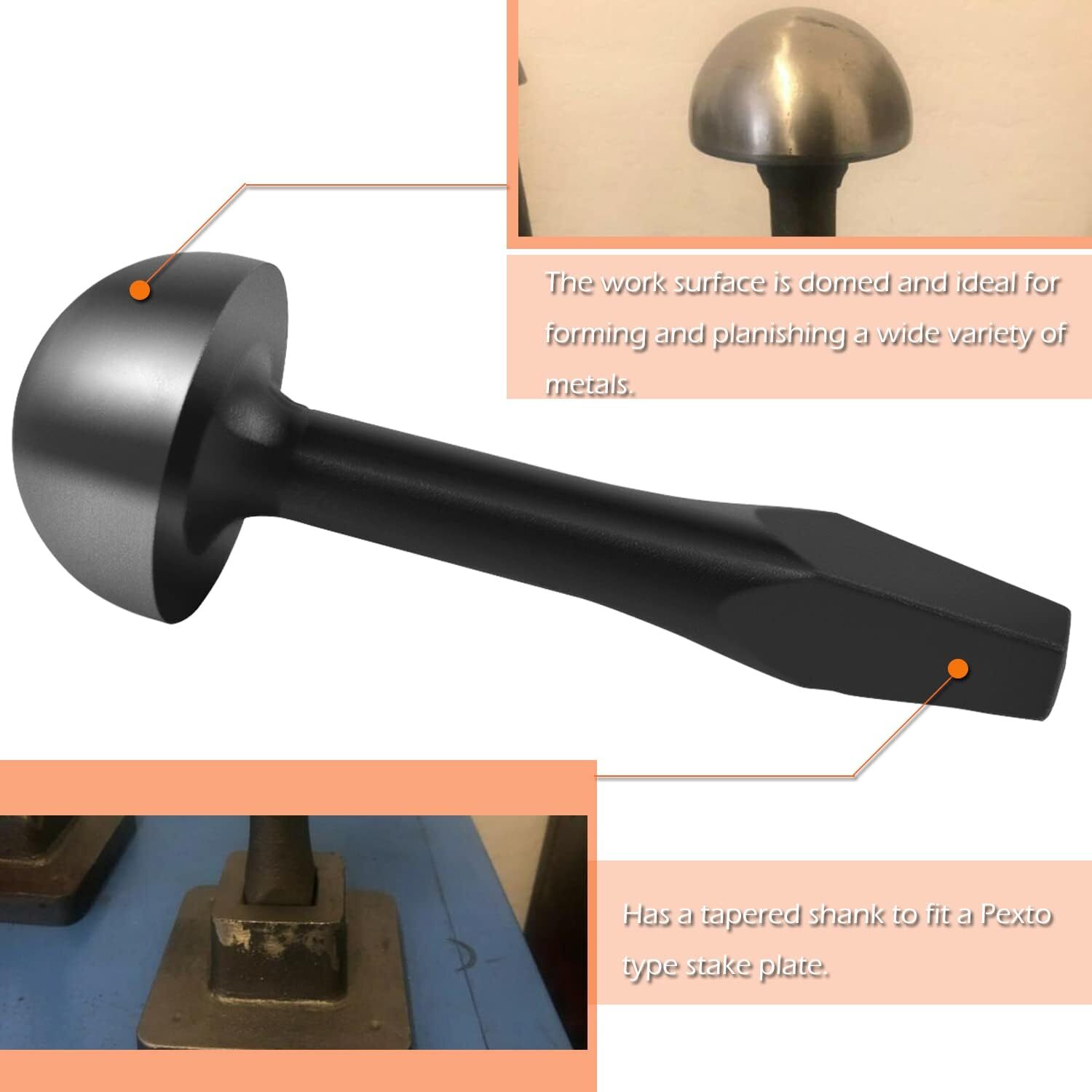 Blacksmith Tinsmith 4″ Mushroom Stake for Pexto Taper, Large Single Pexto Plate