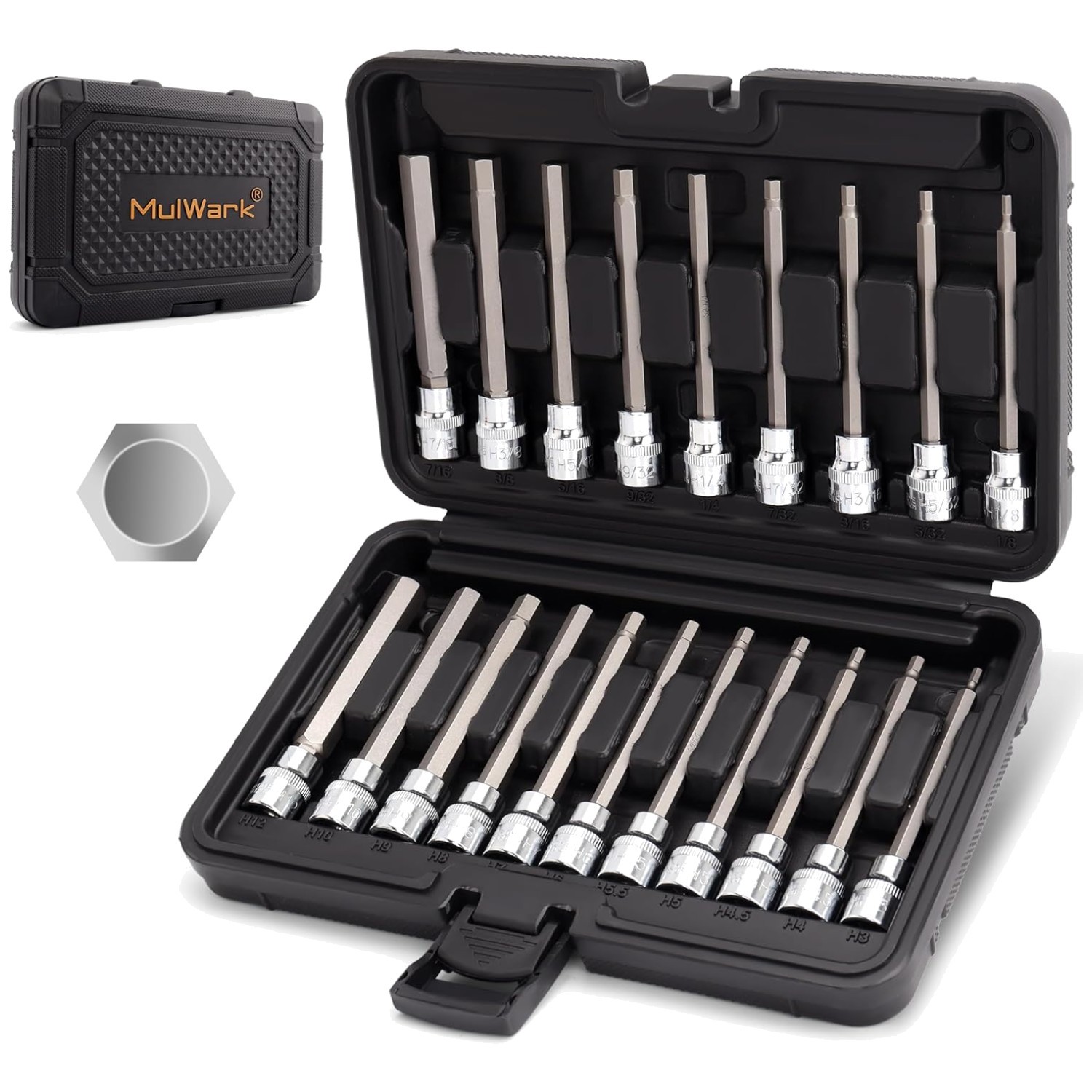 Metric & SAE Long Allen Socket Set – 3mm to 12mm