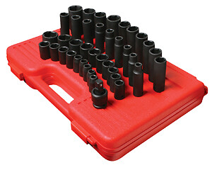 Sunex Tool 2669 39 Piece Metric 1/2″ Impact Set 9-30Mm Deep/Shallow