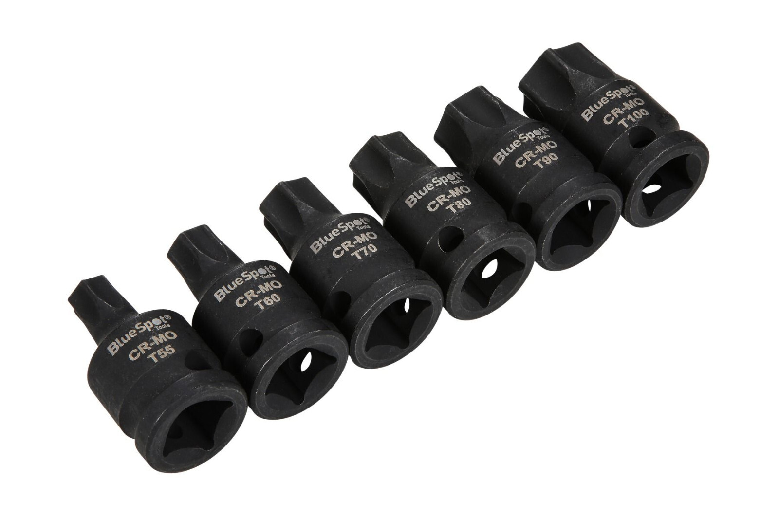 Blue Spot Tools 6 Piece Impact Torx T55-T100 Bit Socket Set 1/2»D * MD1