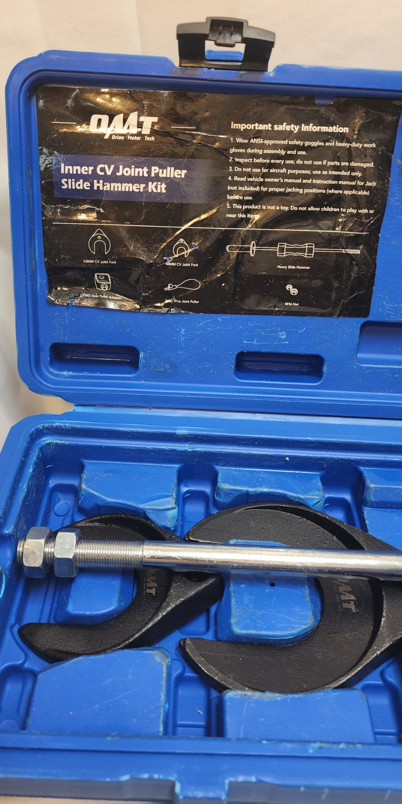 OMT Inner CV Joint Puller Slide Hammer Wheel Drive Axle Half Shaft Removal Kit