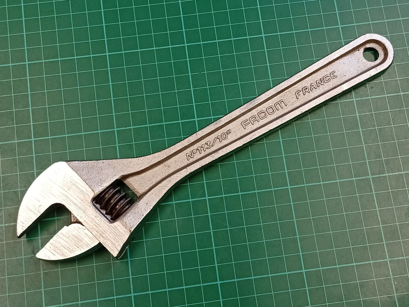 Vintage Facom Vanachrome No113/10″ 10″ Adjustable Spanner, Made In France