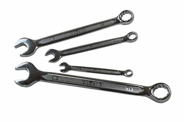 US PRO 15PC Metric Combination Spanner Set 6-22MM Chrome Polished Ring Wrench