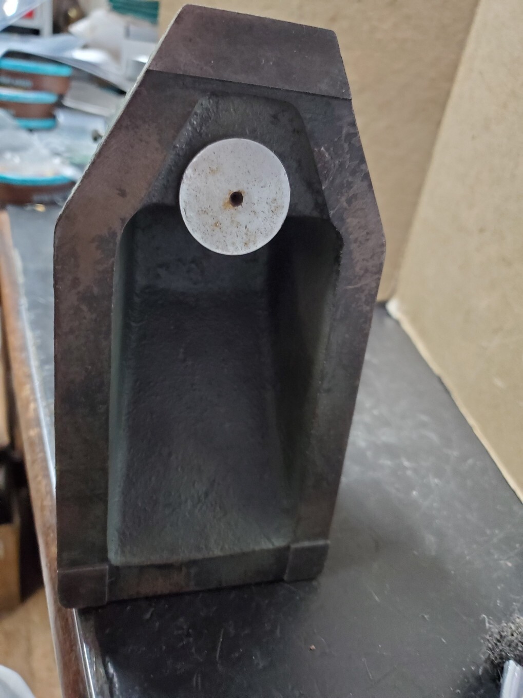 Mitutoyo Check Stand 519-109 Serrated Anvil, old style, works well ugly paint